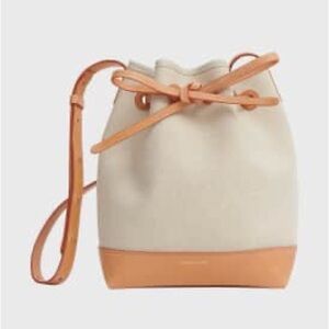 Mansur Gavriel Cream and Tan Crossbody Bag with Minimalist Design